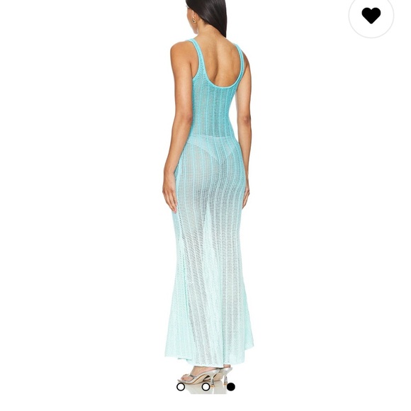Lovers and Friends Katrina Mesh Maxi Dress in Blue Ombre size XS - Picture 3 of 10